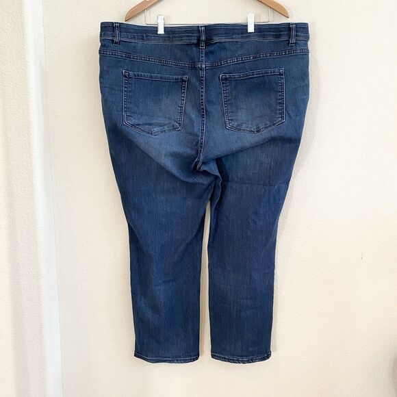 Venezia Lane Bryant Womens 24S Dark Wash Stretch Denim Blue Jeans - Picture 7 of 10